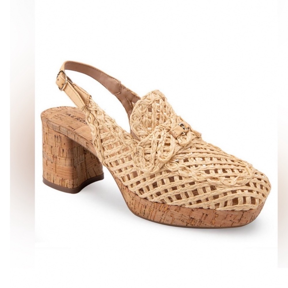 AEROSOLES SANTIAGO RAFFIA
NATURAL SZ 9 NWOB